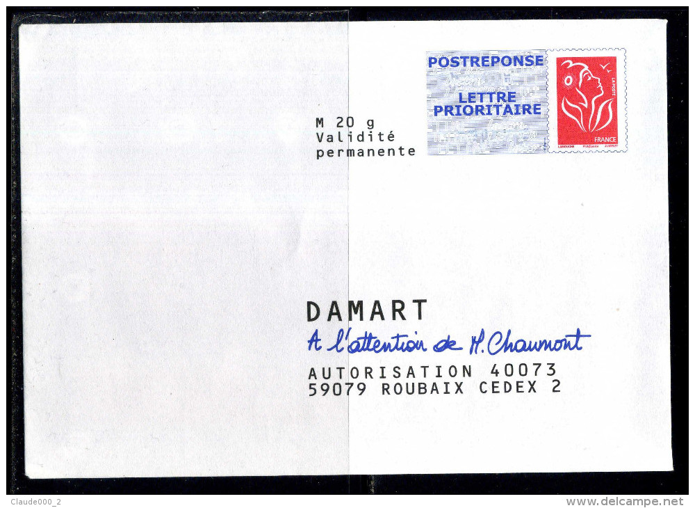 PAP Lamouche " DAMART " Port Payé Par 07P722 NEUF ** - Prêts-à-poster: Réponse /Lamouche