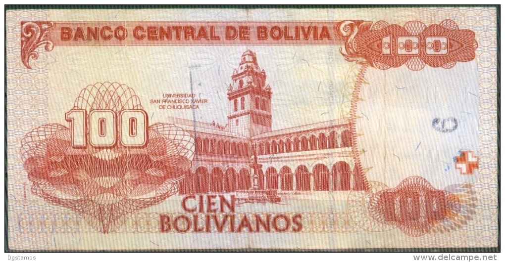 Bolivia 1987 (2010) Bs100 Serie H. Diferencia Tinta De Seriales. 4 Scan. See Description. - Bolivien