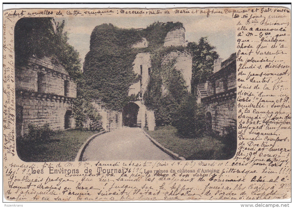 Antoing 1900 Henegouwen Hainaut  Le Château Les Ruines Du Chateau D'Antoing CPA Les Environs De Tournai - Antoing