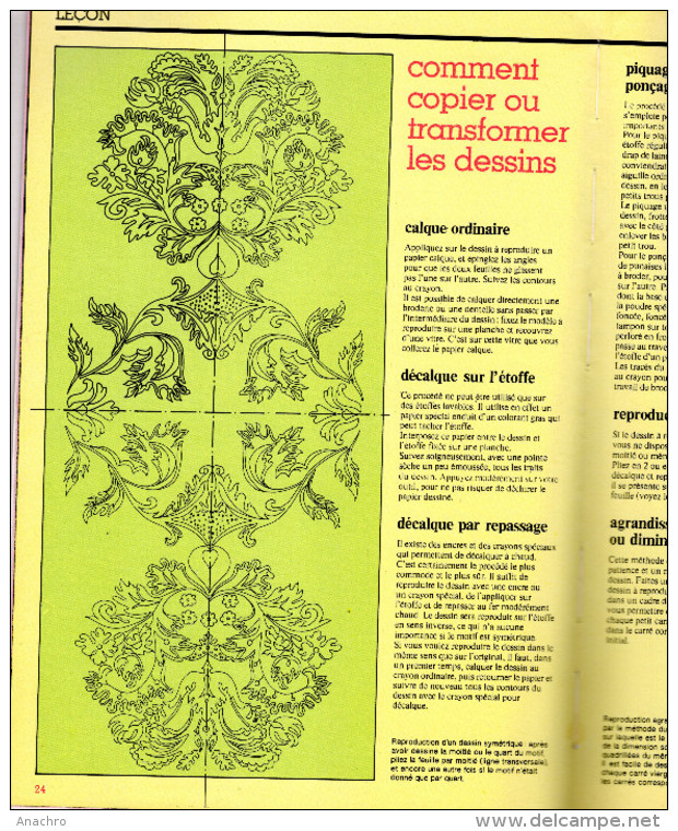 ECOLE DE LA BRODERIE n°1 de 1978 COUSSINS NAPPES Un Air de CAMPAGNE RETRO 64 pages
