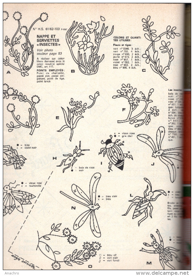 TOUTE LA BRODERIE 1983 JOURNAL DES BRODEUSES 104 pages SACS PRENOMS BAVOIRS ROBES ANIMAUX