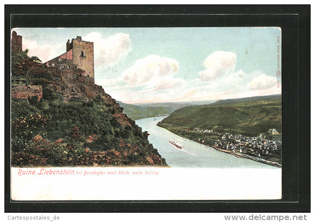 CPA Ruine Liebenstein Avec Blick Nach Salzig - Autres & Non Classés