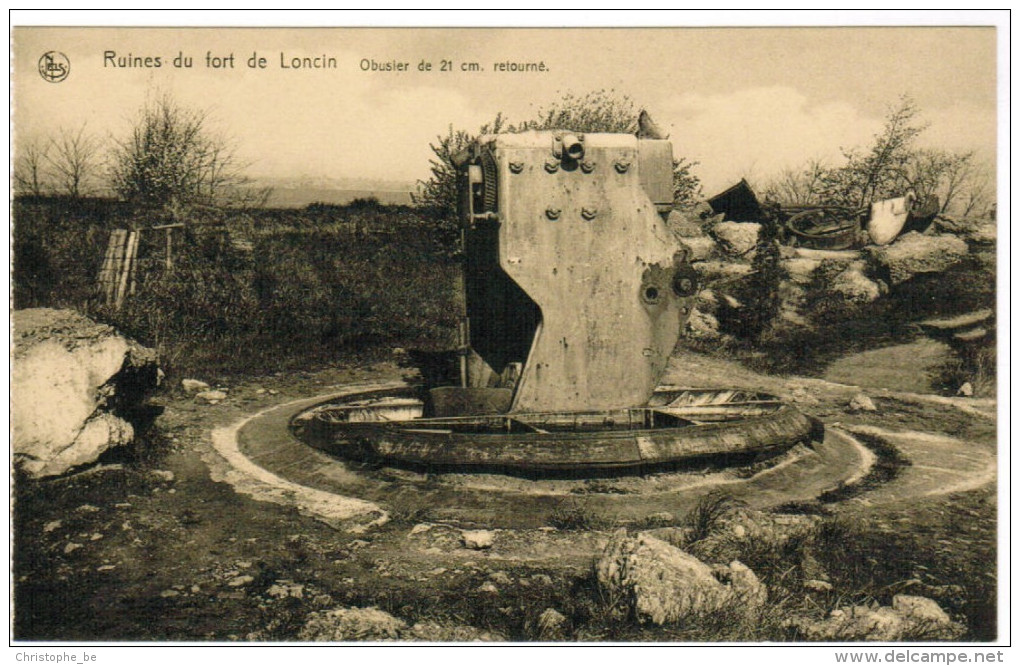 Ruines Du Fort De Loncin, Obusier De 21cm Retourné (pk27927) - Liege