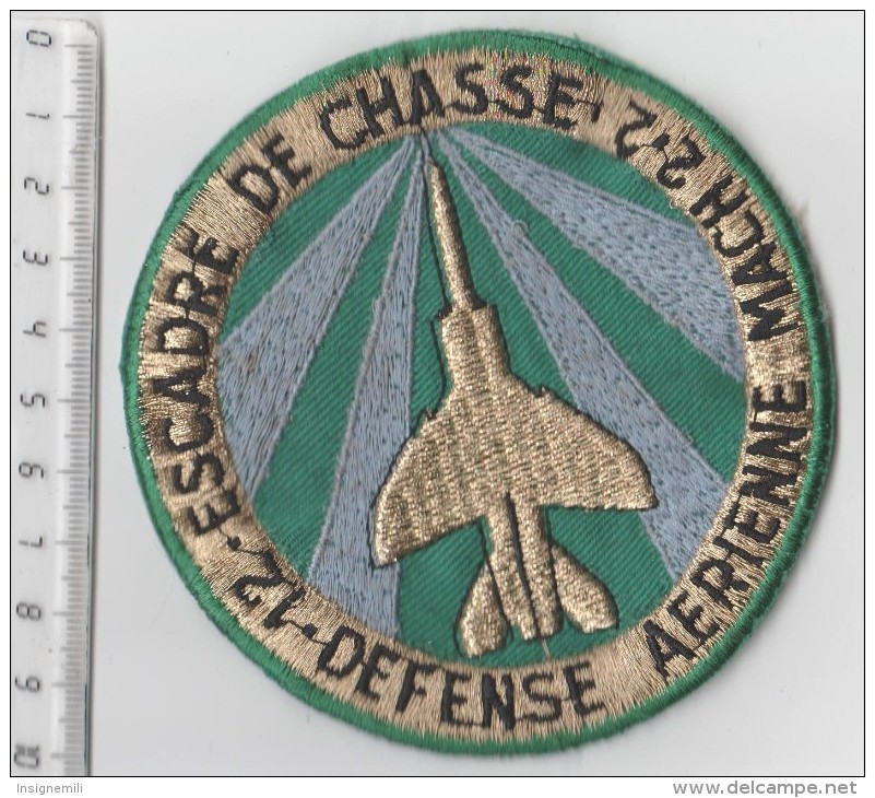 ECUSSON TISSU 12° ESCADRE DE CHASSE DEFENSE AERIENNE MACH 2.2 - Scudetti In Tela