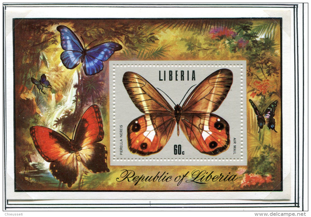 (cl.37 - P.10) Liberia **  Bloc N° 72 - Papillons - - Butterflies