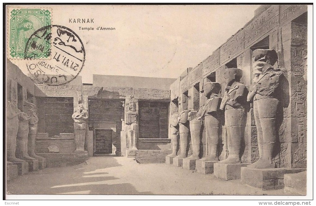 LOUXOR  - KARNAK :  Temple D'Ammon  - 1911 - Luxor