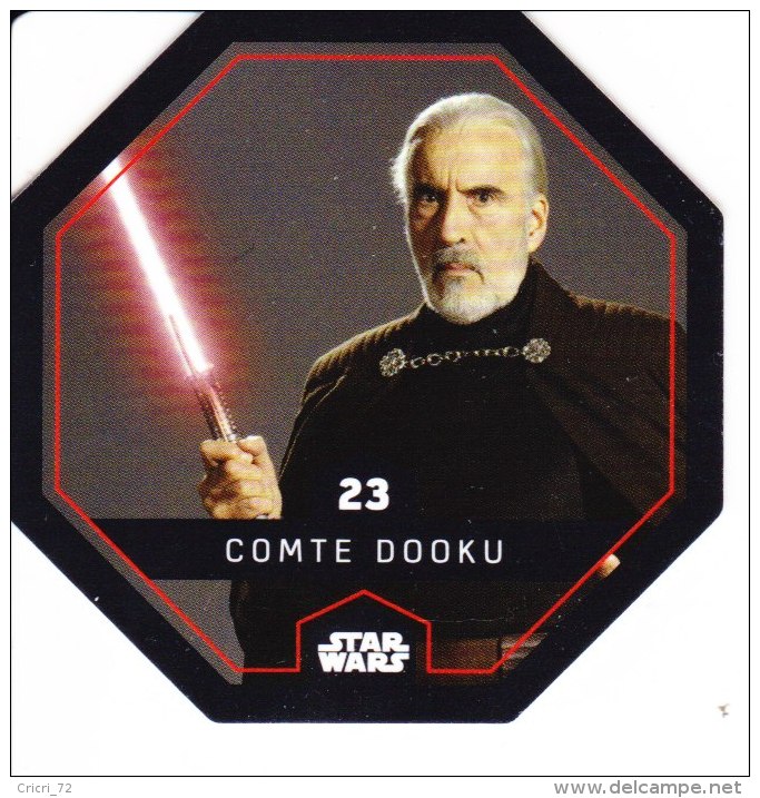 STAR WARS 2015 Vignette Jeton Image Carte LECLERC Disney Numéro 23 COMTE DOOKU - Episode I