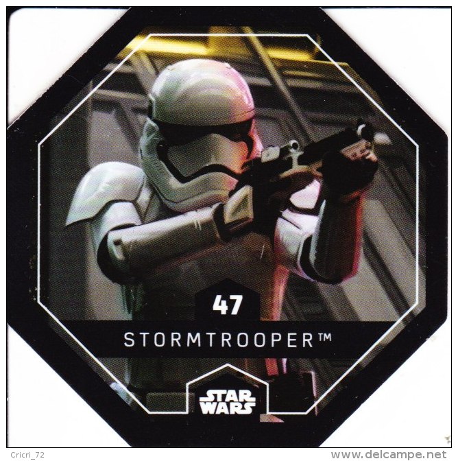 STAR WARS 2015 Vignette Jeton Image Carte LECLERC Disney Numéro 47 STORMTROOPER - Episode I