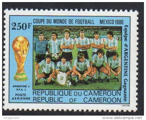 1986 Cameroun Cameroon  World Cup Football Champion Complete Set Of 1 MNH - Cameroon (1960-...)