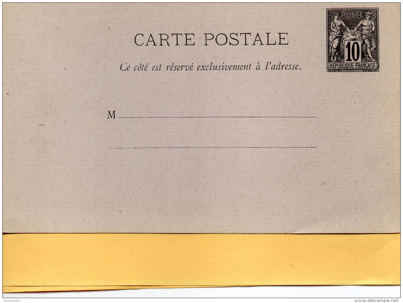 FRANKREICH Carte Postale Etwa1880 - Ungebraucht - PAM