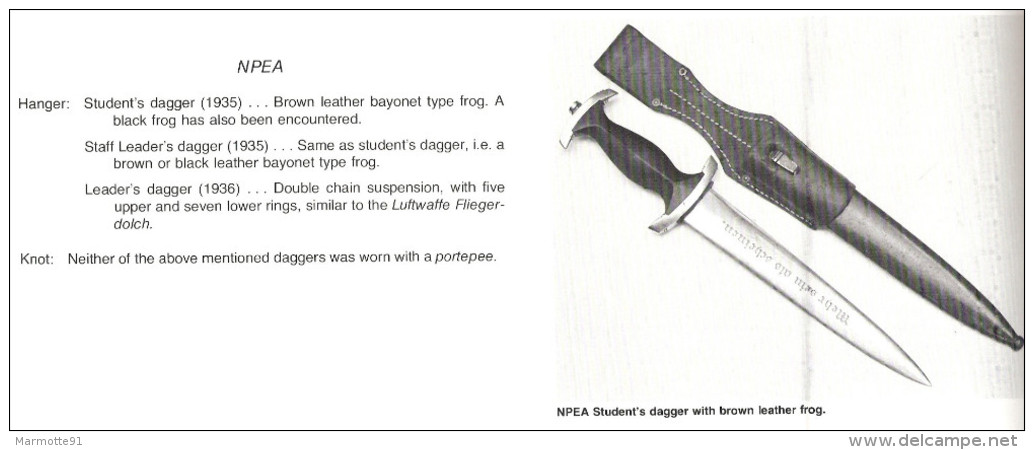 3 REICH EDGED WEAPON ACCOUTERMENT DAGUE ALLEMAGNE 1933 1945 ARMEE NSDAP BELIERE ATTACHE SUSPENTE - 1939-45