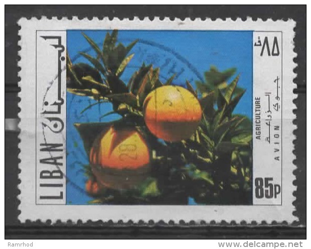 LEBANON 1971 Air. 85p. - Oranges  FU - Lebanon