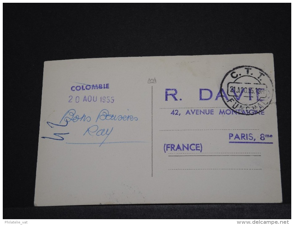 PORTUGAL - Funchal Madeire - Carte Pour Paris - Aôut 1955 - A Voir - P17756 - Funchal