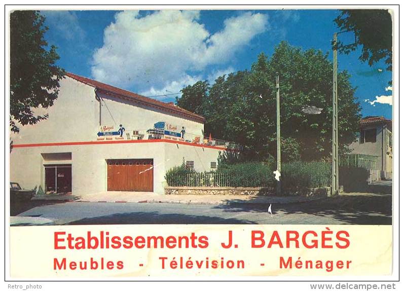 Cpsm Gémenos - Etablissements J. Bargès, Meubles, Télévision, Ménager - Autres & Non Classés