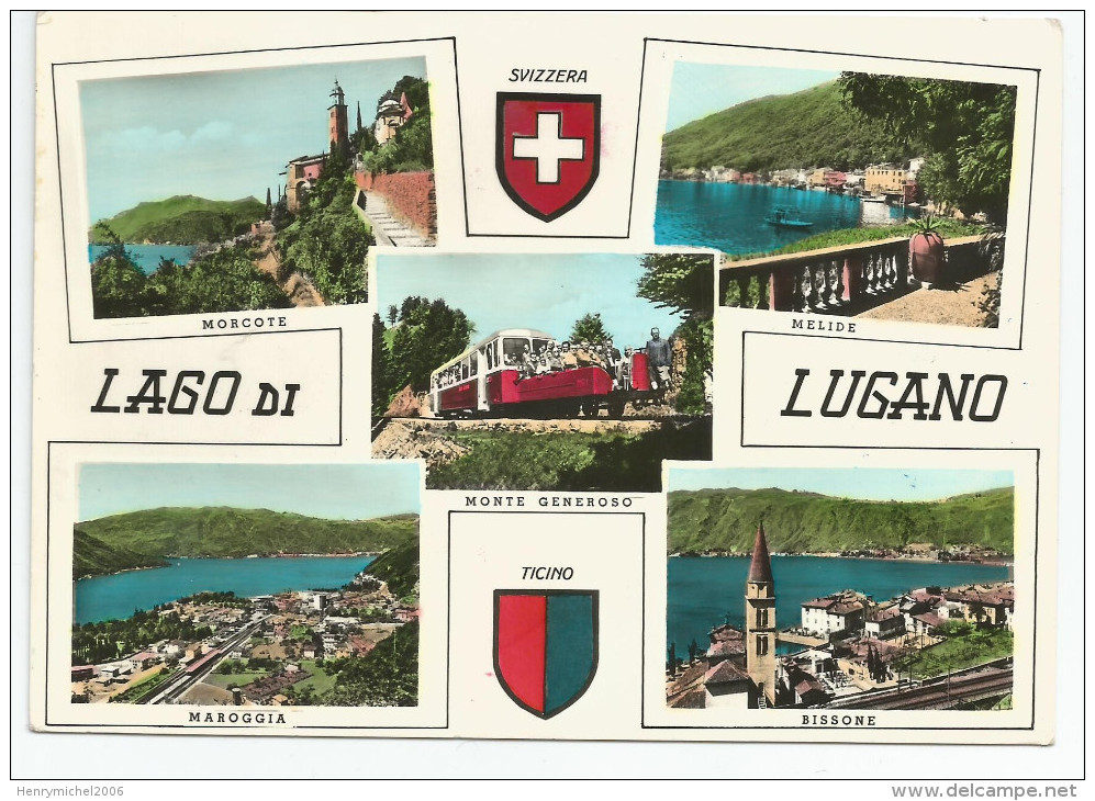 Suisse - Tessin - Cantone Ticino Lago Di Lugano Tram Train Monte Generoso - Lugano