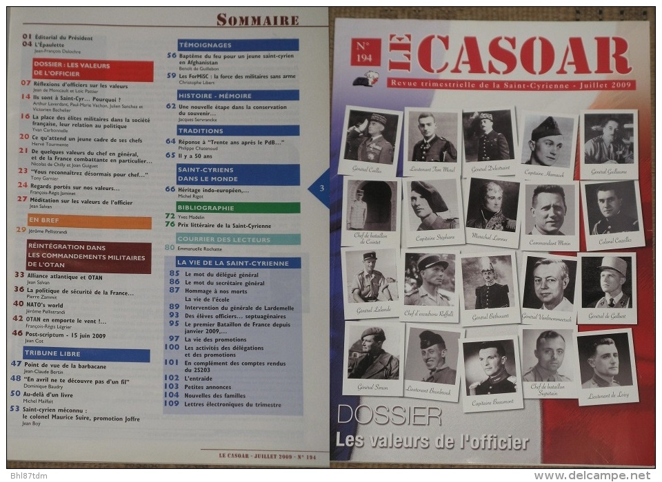 SAINT CYR, Le Casoar,n° 194, 2009, Revue De La Saint-Cyrienne - Documents