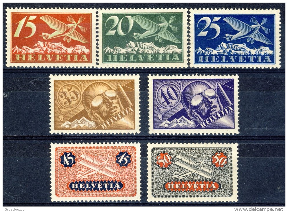 SVIZZERA PA 1923 Serie N. A3-A9 Soggetti Vari MNH Catalogo &euro; 210 - Nuovi