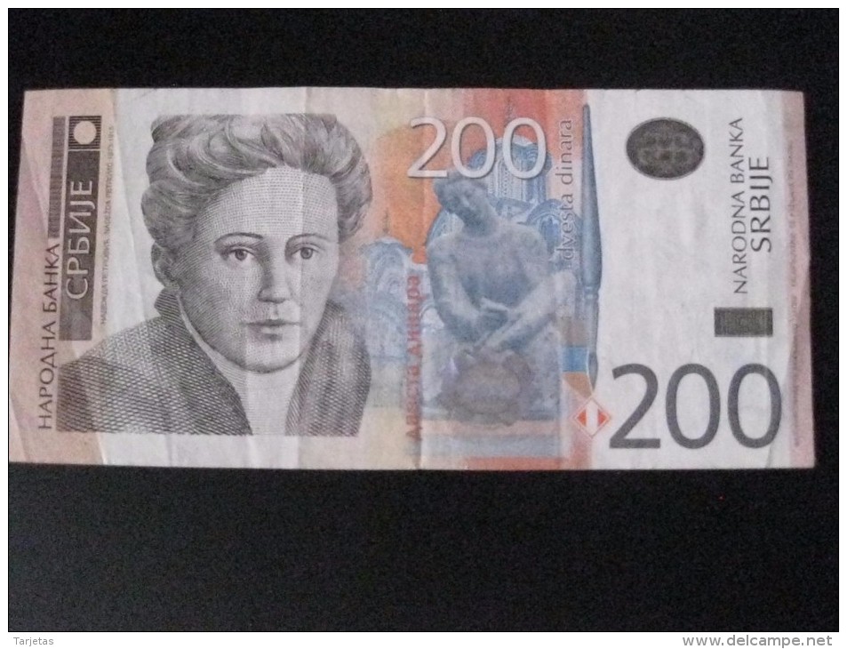 BILLETE DE SERBIA DE 200 DINARA DEL AÑO 2013 (BANKNOTE) - Serbia