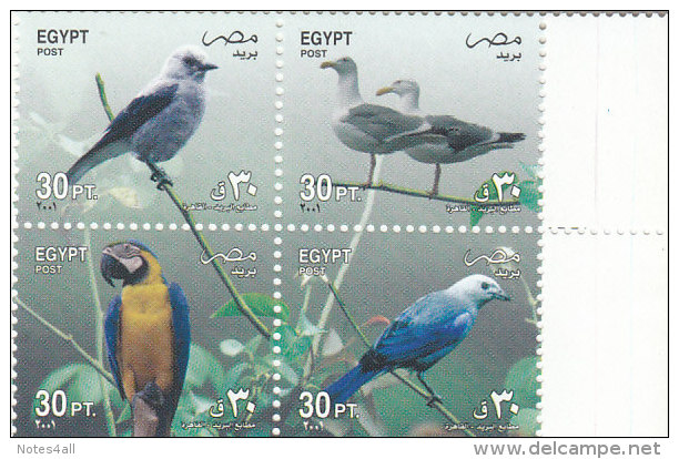 Stamps EGYPT 2001 SC-1811 BIRDS SET MNH */* - Unused Stamps