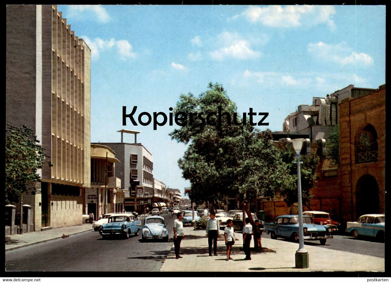 ÄLTERE POSTKARTE REVOLUTION (THOWRAH) STREET BASRAH VW KÄFER Irak Iraq Postcard Ansichtskarte AK Cpa - Iraq