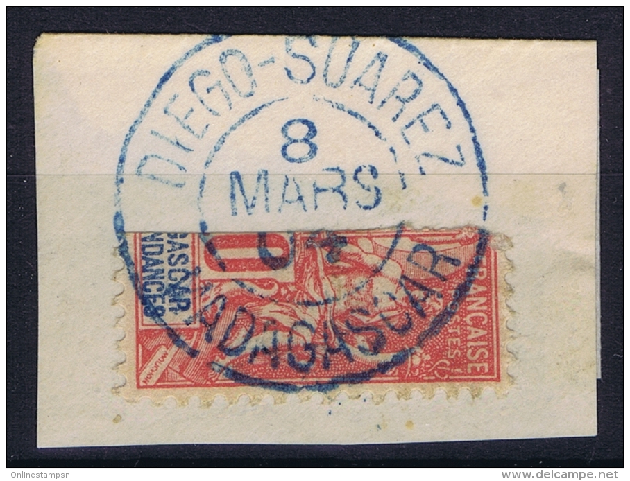 Madagascar:   Yv Nr 78 B Moitié  Used Obl  1904 - Oblitérés