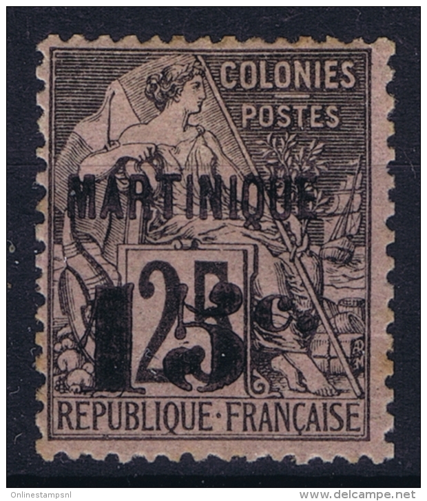 Martinique:  Yv Nr  17 MH/* Falz/ Charniere  Maury Type II  5 Caussée  Has Some Spots - Neufs