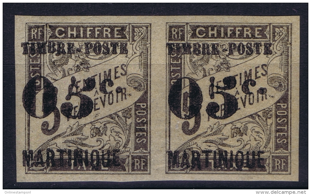 Martinique:  Yv Nr  19 + 19a Tenant  MH/* Falz/ Charniere - Unused Stamps