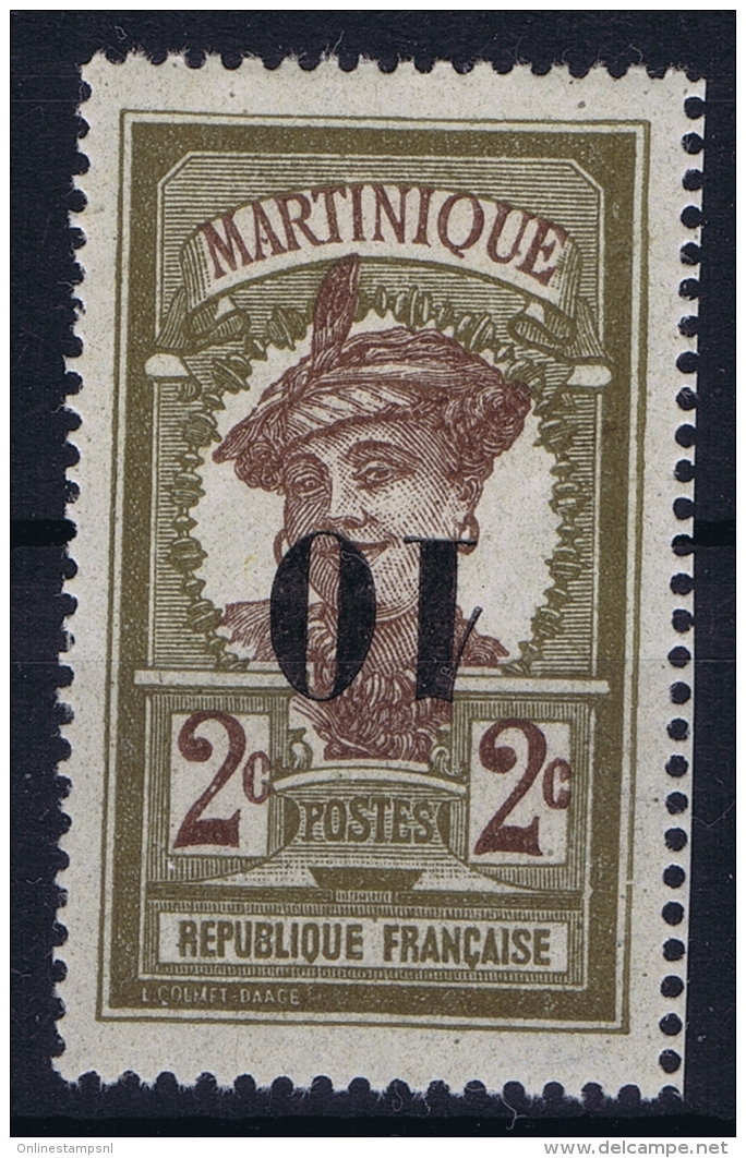 Martinique: Yv Nr 84 A  Surcharge  Renversée MH/* Falz/ Charniere  Signed/ Signé/signiert  Brun - Ungebraucht