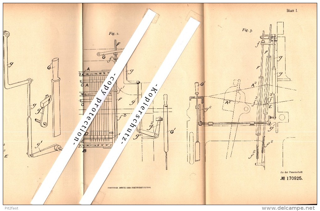 Original Patent -A.J. Davidson In Ballywoolen House , Crossgar , Ireland , 1904 ,  Weaving , W.R. Stitt In Belfast !!! - Down