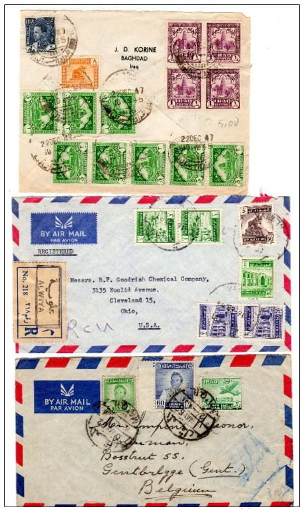 Lot  25 Lettres Irak   TB Dont 3 Recommandés  80% 1930-1950 TB Lot Pas Courant - Iraq