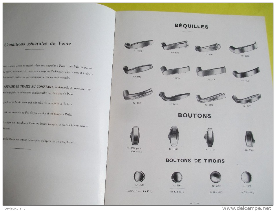 Catalogue De Quincaillerie De Bâtiment/PICARDparis//Ch Bernard/Feuquiére -en-Vimeu/Somme/1951   CAT130 - Catálogos