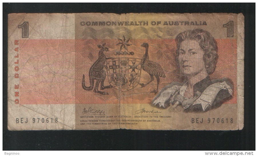 Australia 1969 $1 Commonwealth Of Australia - 1966-72 Reserve Bank Of Australia