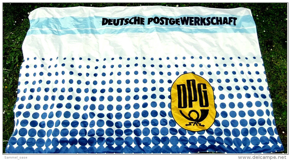 Größere Fahne DPG  Deutsche Post Gewerkschaft  -  Material : Polyester  -  Größe Ca. 240 X 150 Cm - Sonstige & Ohne Zuordnung