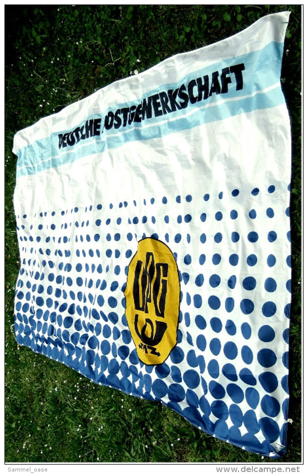 Größere Fahne DPG  Deutsche Post Gewerkschaft  -  Material : Polyester  -  Größe Ca. 240 X 150 Cm - Sonstige & Ohne Zuordnung