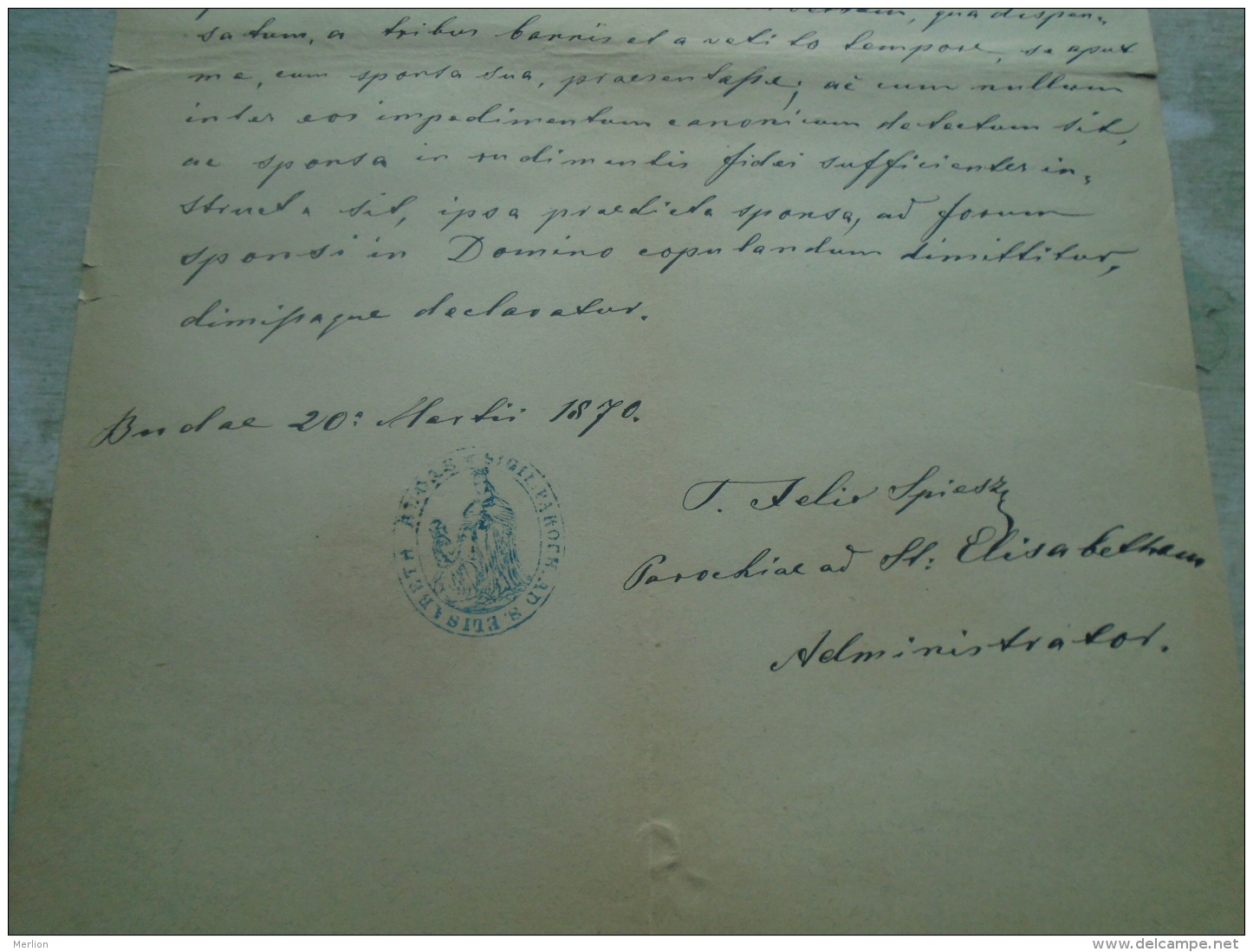 D137987.43  HERMANN   TECHTNER     - 1870  -Budae  BUDA   Hungary - Compromiso