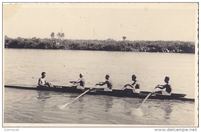 Rowing Real Photo Postcard 30s - Rowing