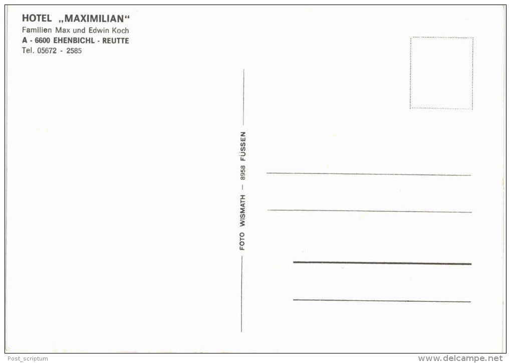 Autriche - Ehenbichl Reutte - Hotel Maximilian (! 1 Falte) - Reutte