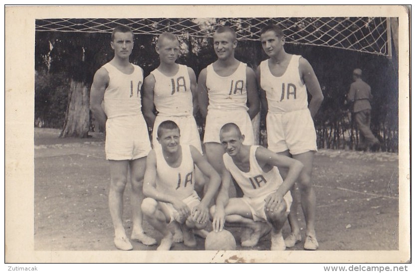 Volleyball Teal Old Real Photo - Volleyball