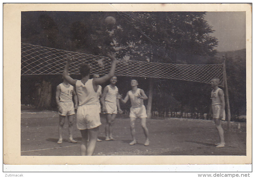 Volleyball Teal Old Real Photo - Volleyball