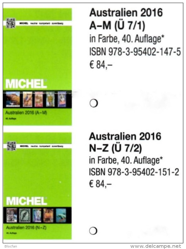 Part 7/1+2 Australien MICHEL 2016 New 168€ Australia Cook Falkland Fiji Marshall Niue Norfolk Oceania Palau Tonga Tuvalu - Literatur & Software