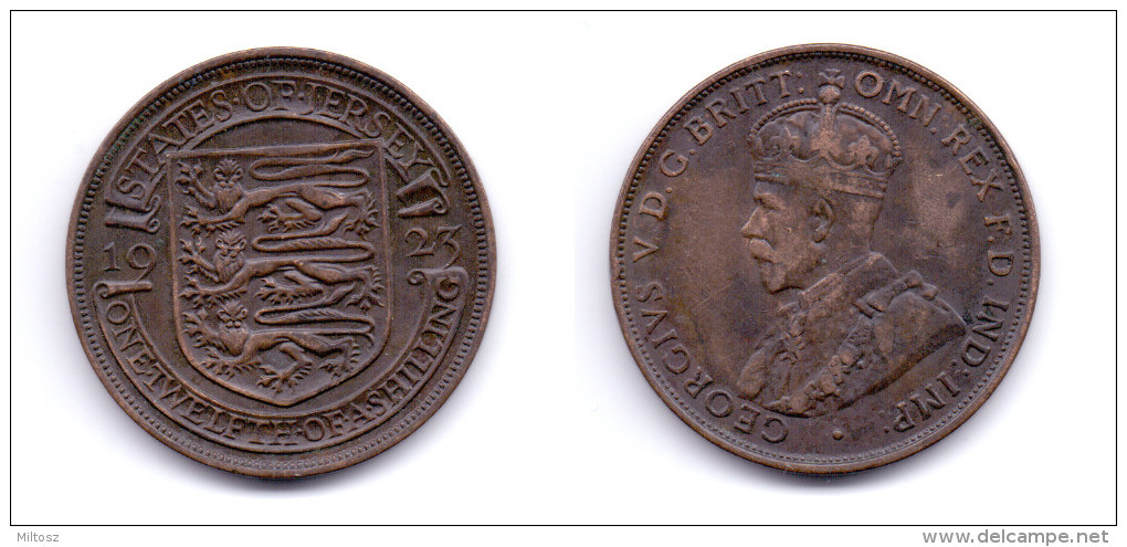 Jersey 1/12 Shilling 1923 - Jersey