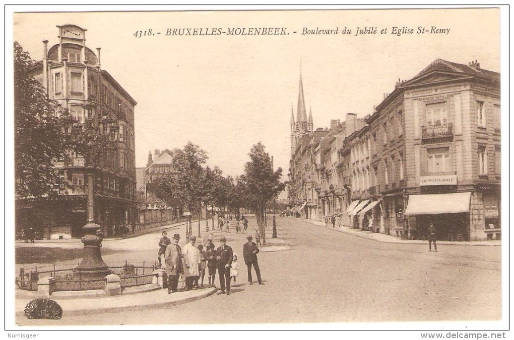 BRUXELLES - MOLENBEEK    -----   Boulevard Du Jubilé Et Eglise St- Remy - St-Jans-Molenbeek - Molenbeek-St-Jean