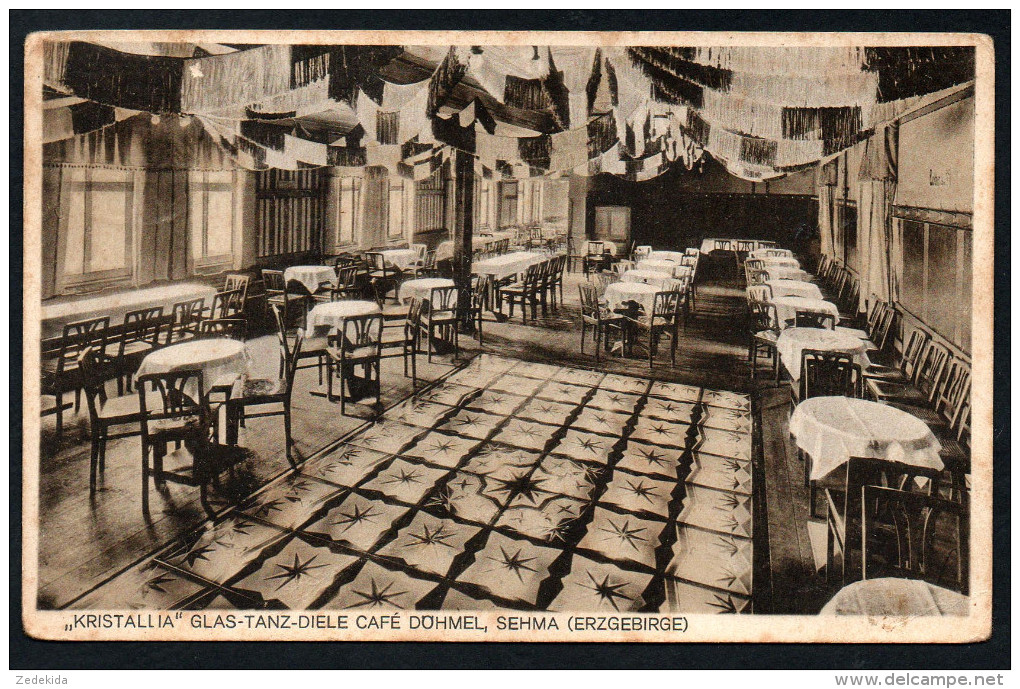 2463 - Alte Ansichtskarte - Gaststätte Kristallia Tanz Diese Cafe Döhmel Sehma  Gel 1930 - Sehmatal
