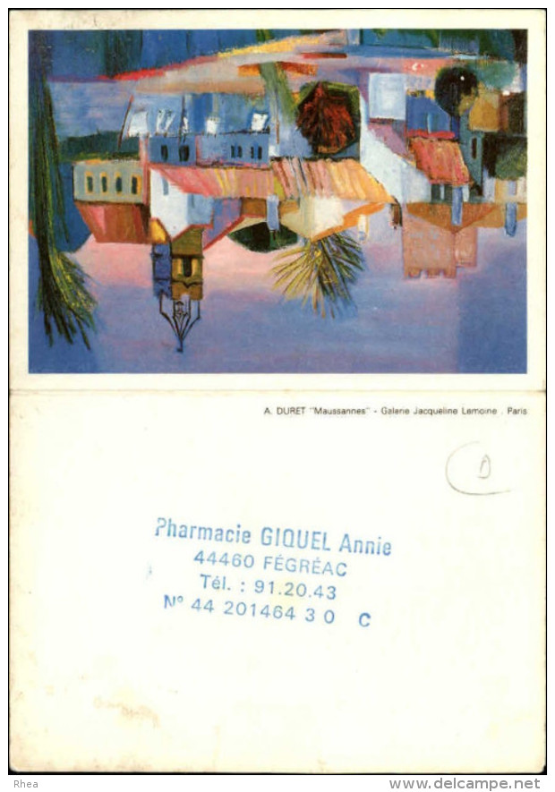 44 - FEGREAC - Petit Calendrier 1987 - Pub De La Pharmacie - Petit Format : 1981-90