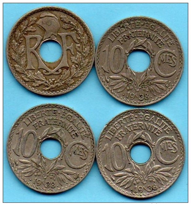 V/  FRANCE 10 Centimes .1938. Points Avant Et Après Date   Lindauer - Autres & Non Classés