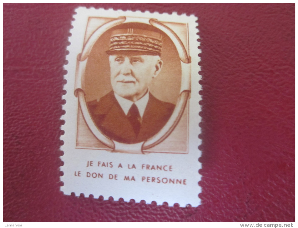 Vignette WW2 Période Pétain 1943 "Gardez Votre Confiance Dans La France Eternelle" -Label Sticker-Aufkleber-Bollo-Viñeta - Vignettes Militaires