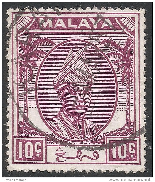 Pahang (Malaysia). 1950-56 Sultan Sir Abu Bakar. 10c Used SG 61 - Pahang