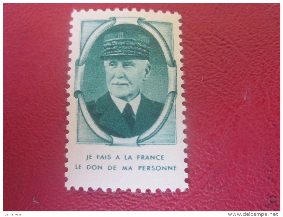 Vignette WW2 Période Pétain 1943 "Gardez Votre Confiance Dans La France Eternelle" -Label Sticker-Aufkleber-Bollo-Viñeta - Vignettes Militaires