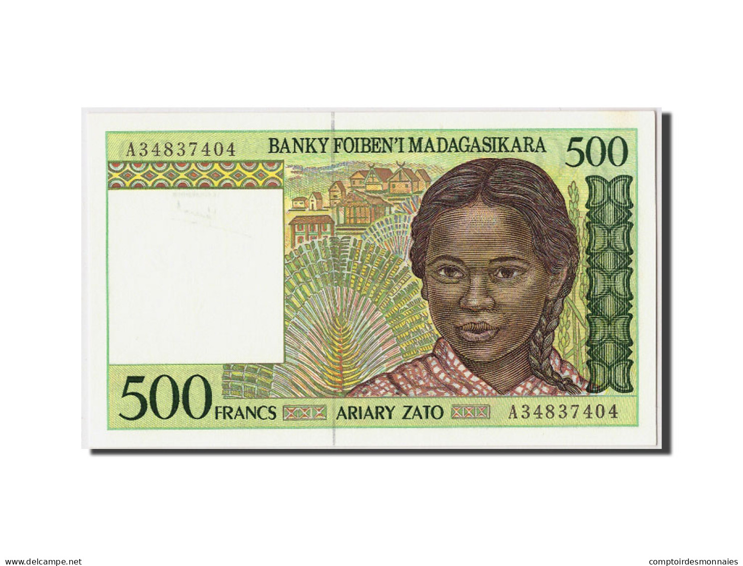 Billet, Madagascar, 500 Francs = 100 Ariary, NEUF - Madagascar