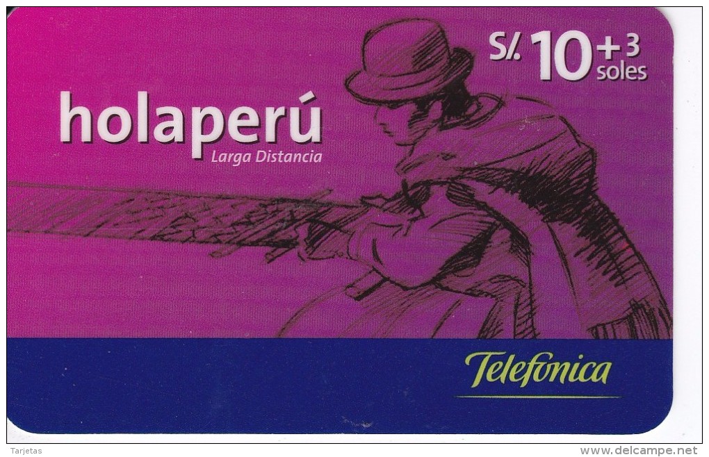 TARJETA DE PERU DE TELEFÓNICA DE 10 SOLES - Pérou